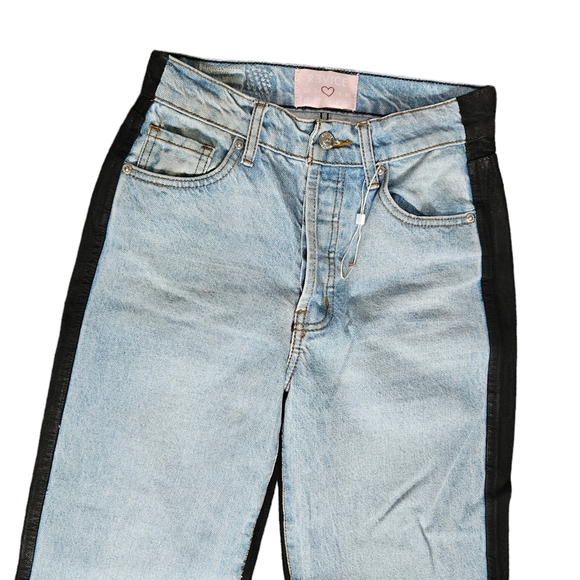 Revice Half Black Half Blue Straight Leg Jeans - Picture 3 of 8